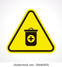 vector illustration of modern black icon trashcan