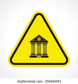 vector illustration of modern black icon hospital