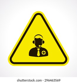 vector illustration of modern black icon dispatcher