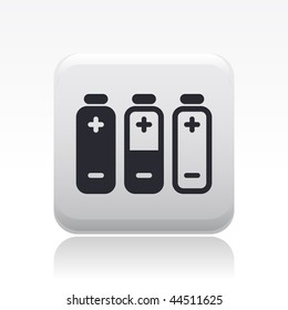 Vector illustration of modern black icon depicting a battery level