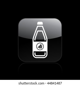 Vector illustration of modern black icon depicting a bottle of bananas juice