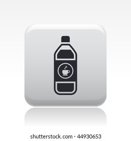 Vector illustration of modern black icon depicting a bottle of coffe, tisane or tea