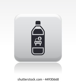 Vector illustration of modern black icon depicting a bottle of carwash soap