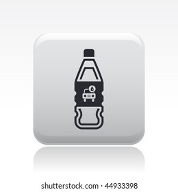 Vector illustration of modern black icon depicting a bottle of carwash soap