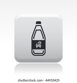Vector illustration of modern black icon depicting a bottle of carwash soap