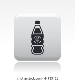Vector illustration of modern black icon depicting a bottle of grape juice