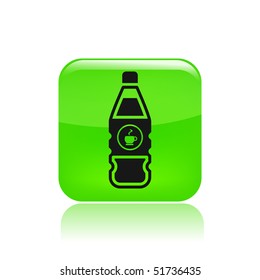 Vector illustration of modern black icon depicting a bottle of coffee