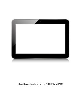 vector illustration modern black plate on a white background