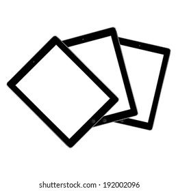 vector illustration of modern black plate on a white background