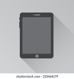 vector illustration of modern black tablet