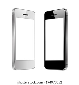 vector illustration of modern black and white number in two forms on a white background