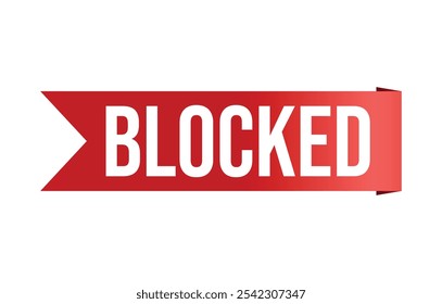 Ilustración vectorial de Anuncio bloqueado moderno, elemento de Web aislado.
