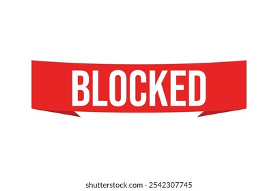 Ilustración vectorial de Anuncio bloqueado moderno, elemento de Web aislado.