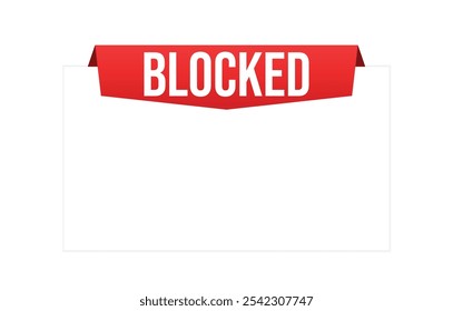 Ilustração vetorial banner bloqueado moderno, elemento da Web isolado.