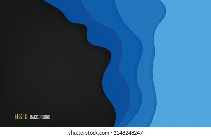 ilustración de vector plantilla de diseño de fondo 3d azul moderno