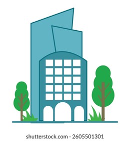 vector illustration of modern building