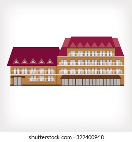  vector illustration of modern building for web design and infographics