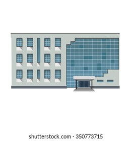 Vector illustration of modern building for web design and infographics
