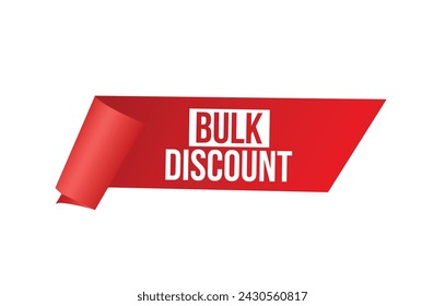 Vector illustration modern Bulk discount banner, Isolated web element.