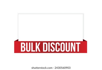 Vector illustration modern Bulk discount banner, Isolated web element.