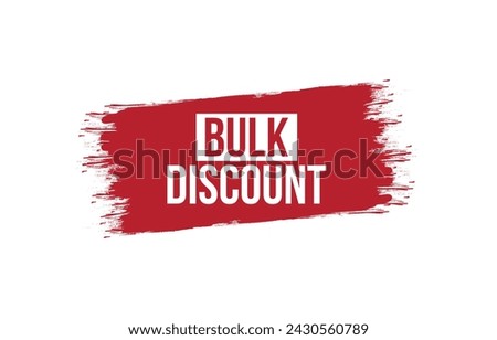 Vector illustration modern Bulk discount banner, Isolated web element.
