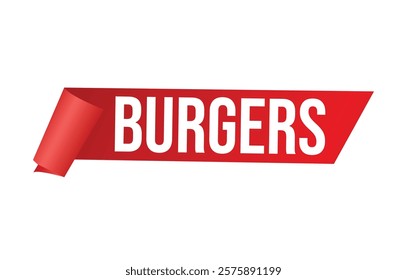 Vector illustration modern Burgers banner, Isolated web element.