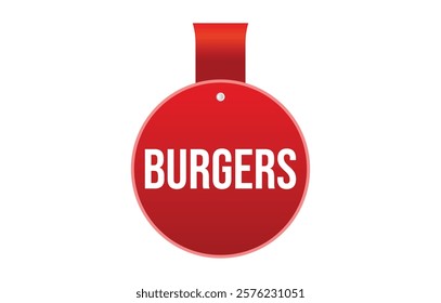 Vector illustration modern Burgers banner, Isolated web element.