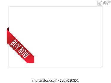 Vector illustration modern Buy now banner, Isolated web element.