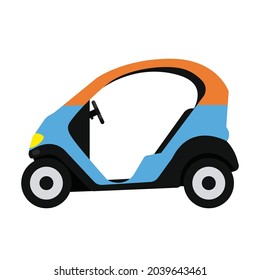 Vector illustration of modern car technology. The latest and greatest specification car flat style concept with sensing and communication, futuristic car.