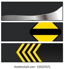 vector illustration of modern carbon banners