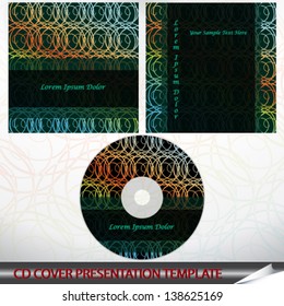 Vector illustration of modern CD cover. Abstract design.