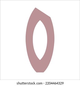 Vector illustration of modern ceramic vase. Single element in trendy boho style isolated on white background