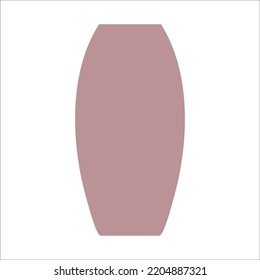 Vector illustration of modern ceramic vase. Single element in trendy boho style isolated on white background