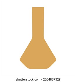 Vector illustration of modern ceramic vase. Single element in trendy boho style isolated on white background