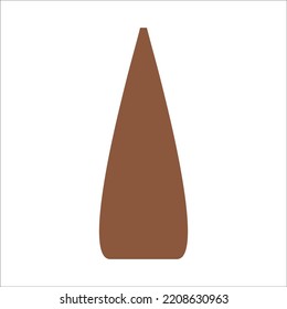 Ilustración vectorial del jarrón de cerámica moderno. Un único elemento en estilo boho de moda aislado de fondo blanco