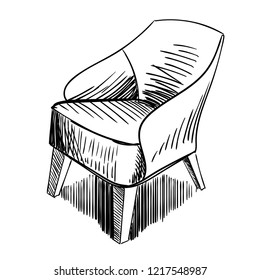 Vector illustration of a modern chair