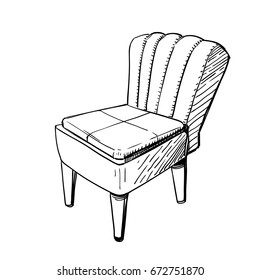 Vector illustration of the modern chair.