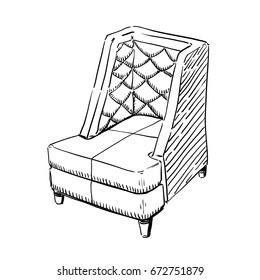 Vector illustration of the modern chair.