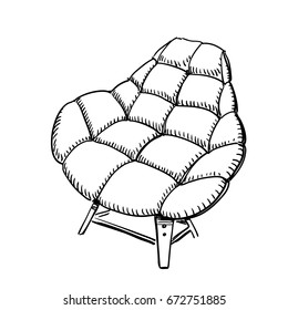 Vector illustration of the modern chair.