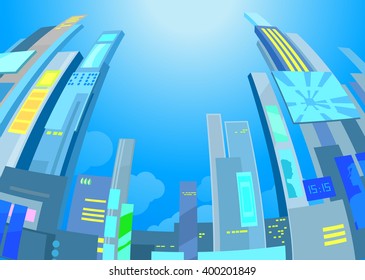 Vector illustration of a modern city landscape 