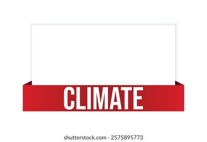 Vector illustration modern Climate banner, Isolated web element.