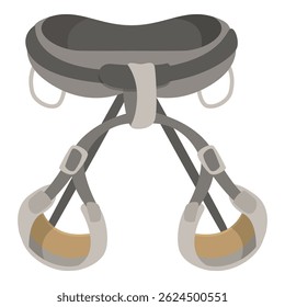 Ilustração vetorial de um arnês de escalada moderno projetado para segurança e conforto