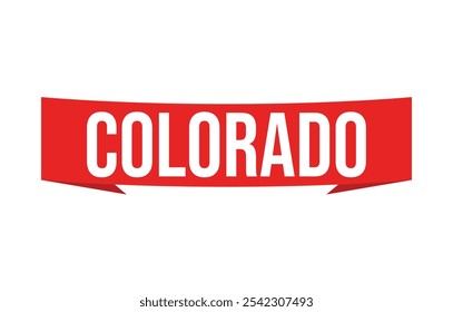 Ilustração vetorial banner colorado moderno, elemento web isolado.