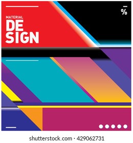 Vector Illustration Modern colorful background material design