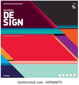 Vector Illustration Modern colorful background material design
