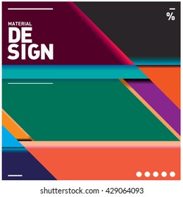 Vector Illustration Modern colorful background material design