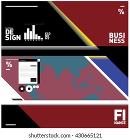 Vector Illustration Modern colorful background material design