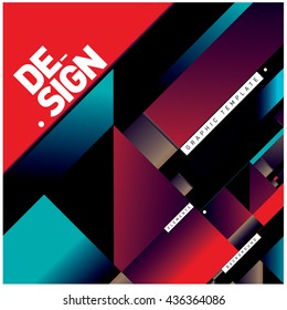 Vector Illustration Modern colorful background material design with diagonal shape. Design template for poster, publication, wallpaper, and web design.