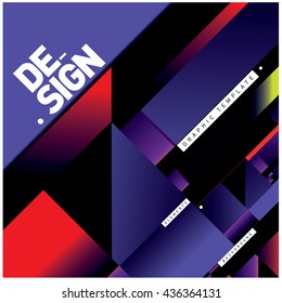 Vector Illustration Modern colorful background material design with diagonal shape. Design template for poster, publication, wallpaper, and web design.