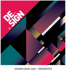 Vector Illustration Modern colorful background material design with diagonal shape. Design template for poster, publication, wallpaper, and web design.